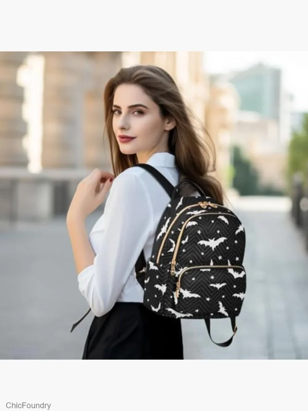 Halloween Bat Mini Backpack Fashion Backpack Purse for Women Handbag Shoulder